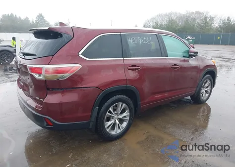 2014 Toyota Highlander Xle V6 from USA, damaged, VIN 5TDJKRFH9ES017514